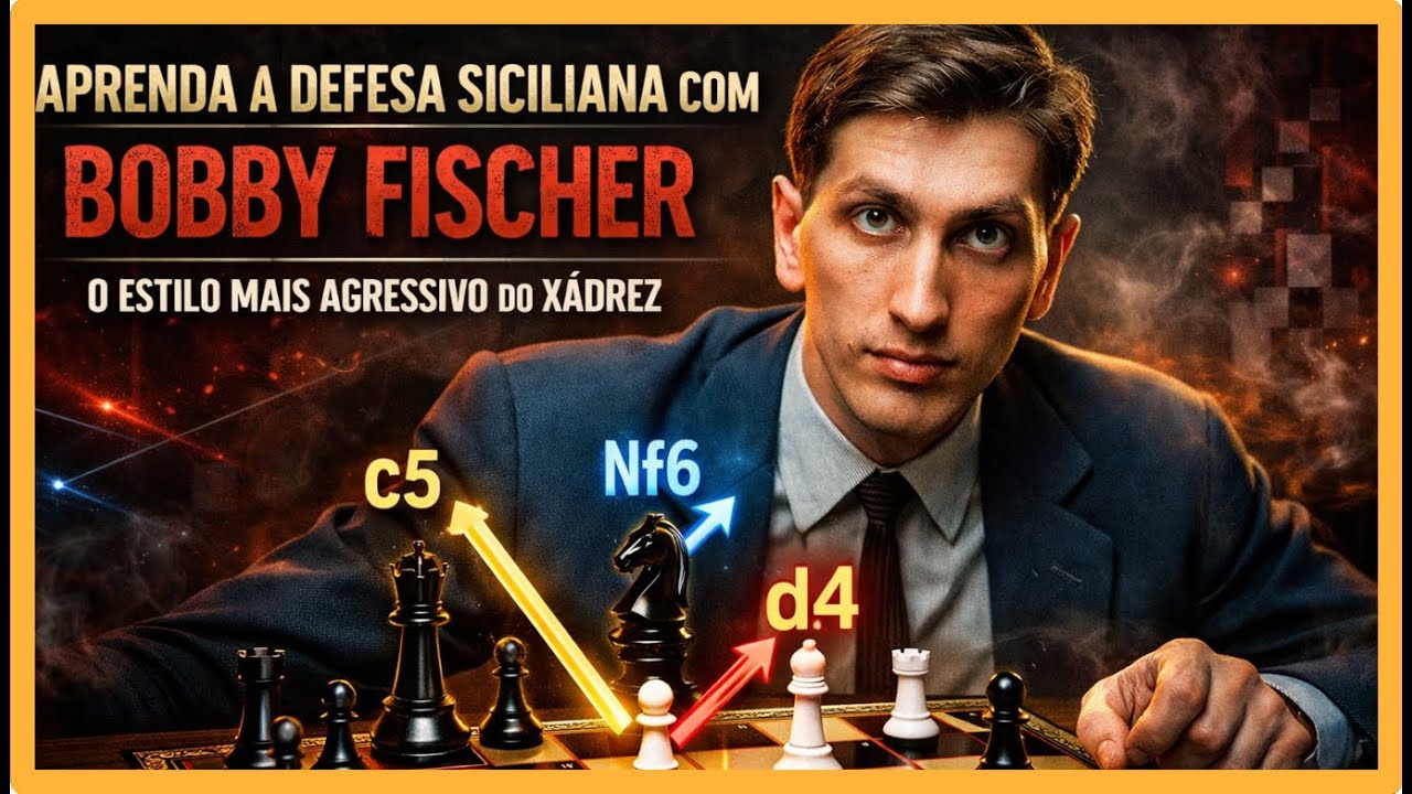 Defesa Siciliana na Visão de Bobby Fischer  Domine o Xadrez Clássico Byrne x Fischer