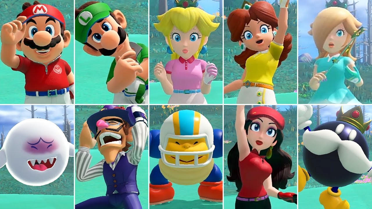 Mario Golf: Super Rush - All Character Post-Hole Animations