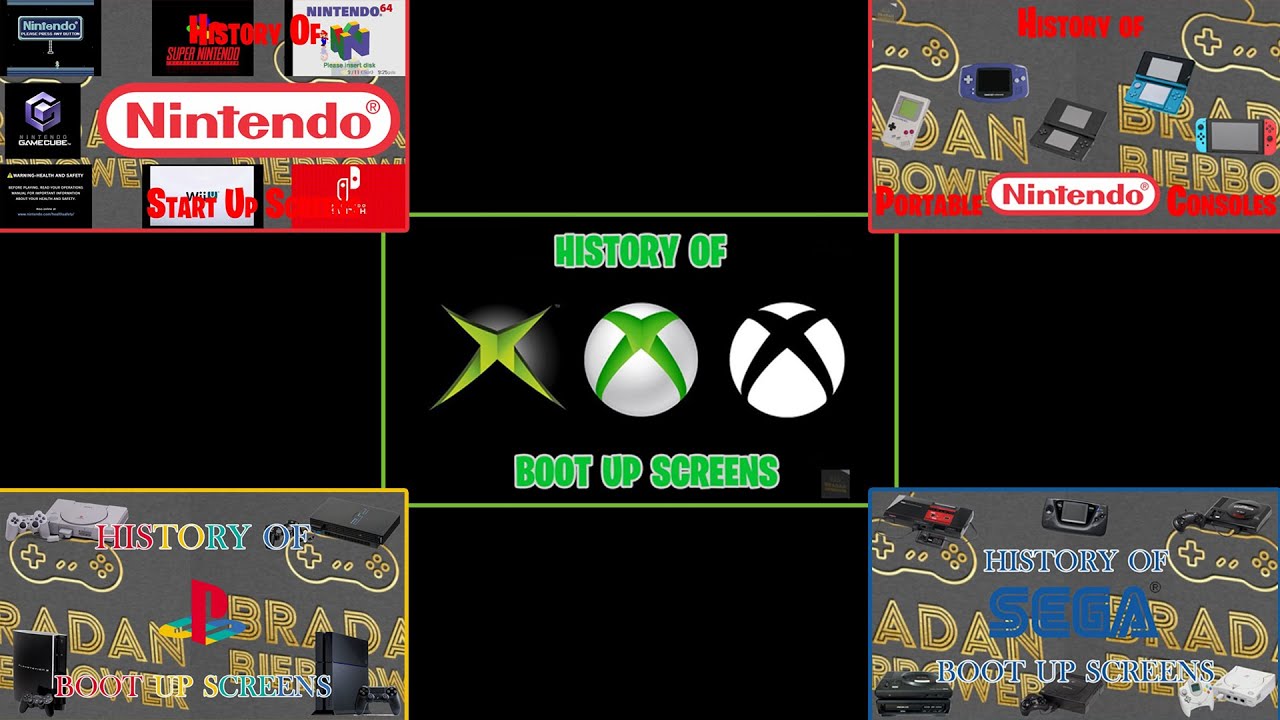 All Video Game Console Boot Up Screens (Xbox, PlayStation, Nintendo, Sega)