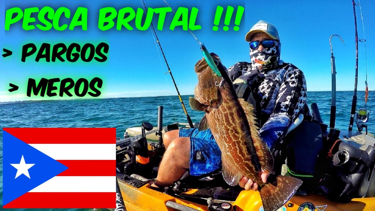 Pesca Brutal a Kayak !!! #Pargos #Meros #Puerto #Rico - Video #100 #Oficial - Pescando luego d Fiona