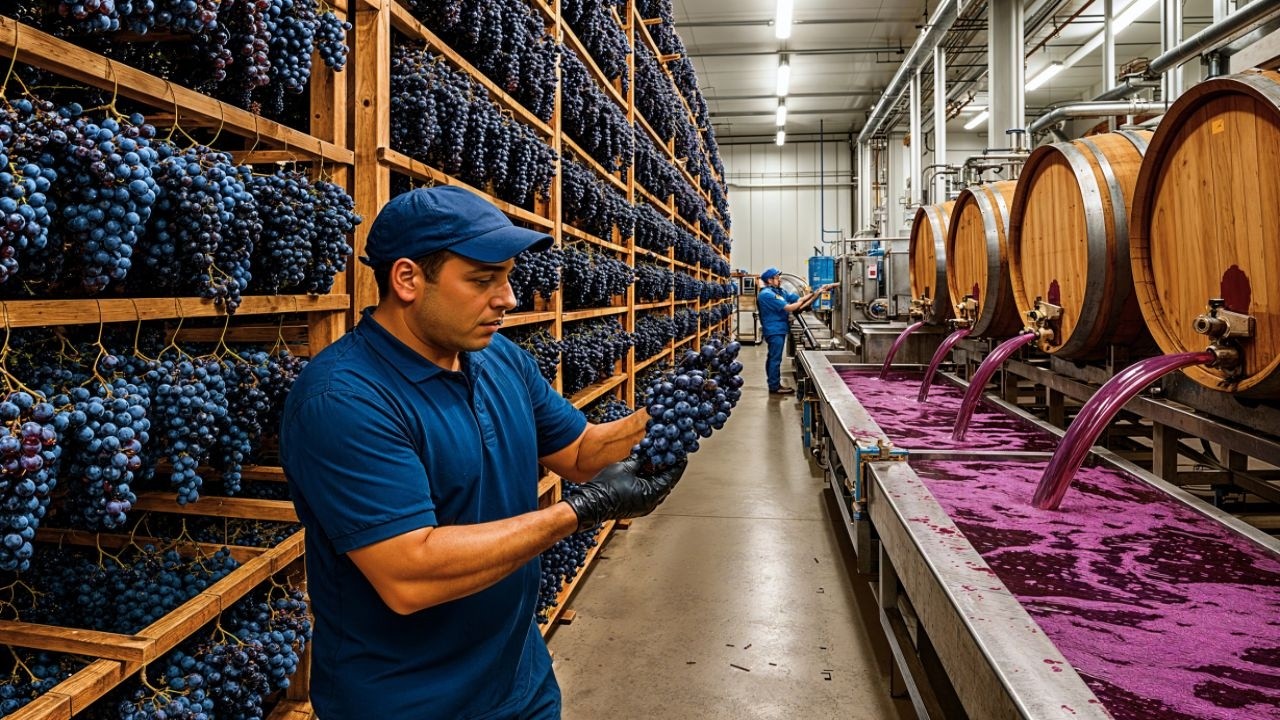 Cómo se Fabrica el VINO a Gran Escala 🍇  El Proceso con MILLONES de Uvas
