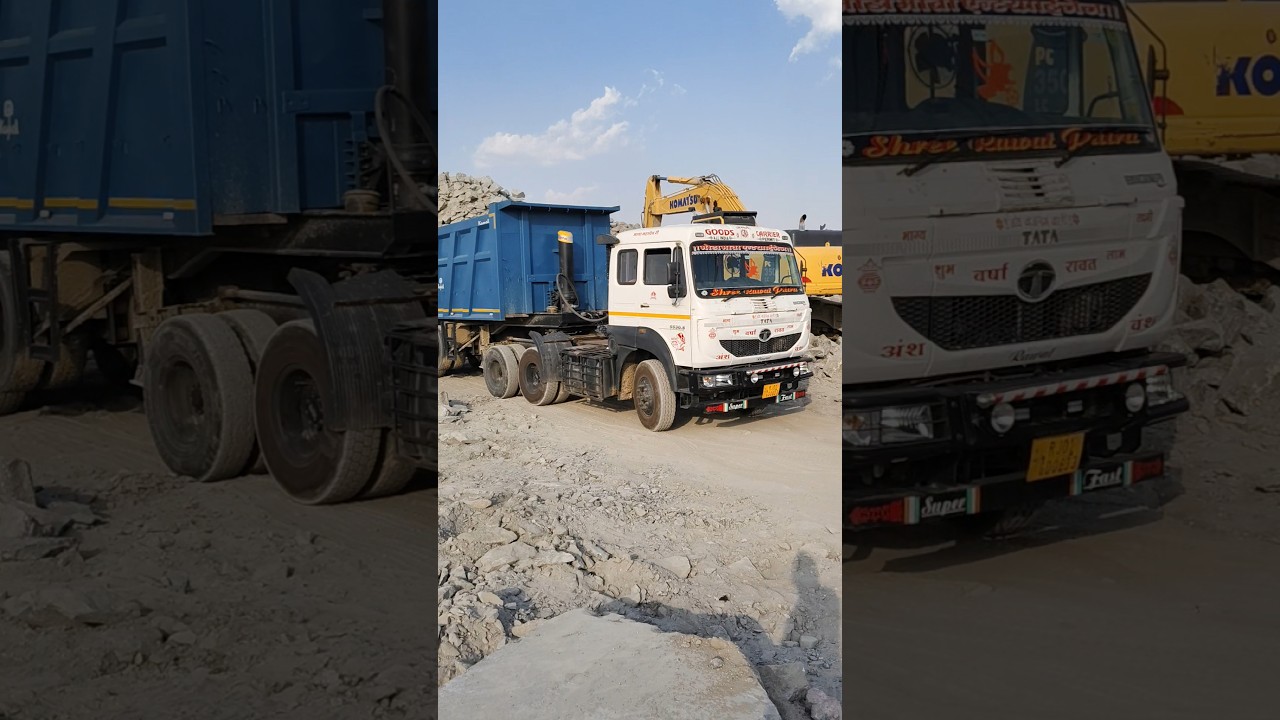 Tata tipper 5530 V/S komatsu LNT loading video 