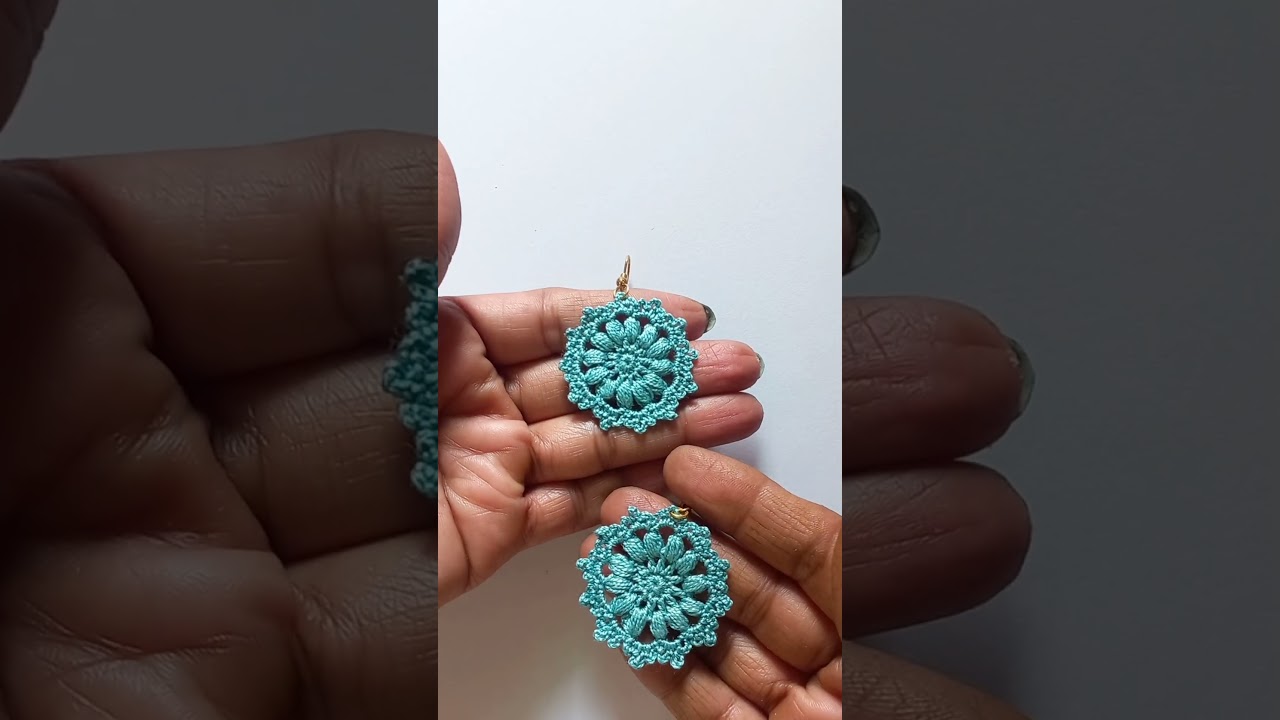 Beautiful Crochet Round Pattern Earrings | DIY Jewelry