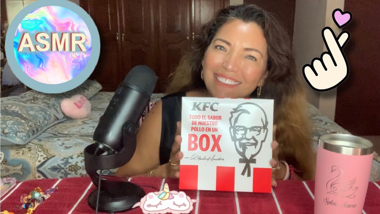 #asmr Comiendo KFC / Story Time Como conocí a mi esposo 🥰