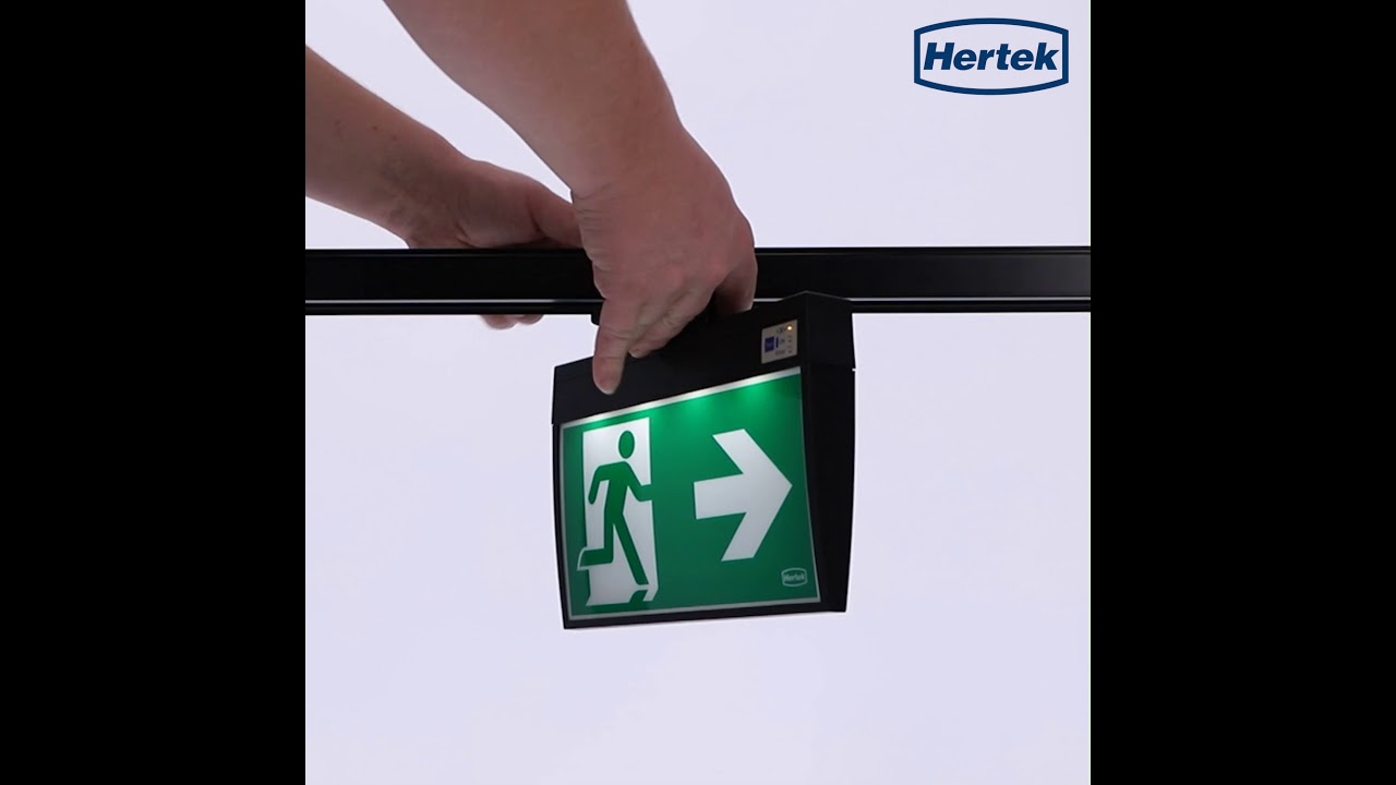 Spanningsrail noodverlichtingsarmaturen met click-and-shine installatiegemak