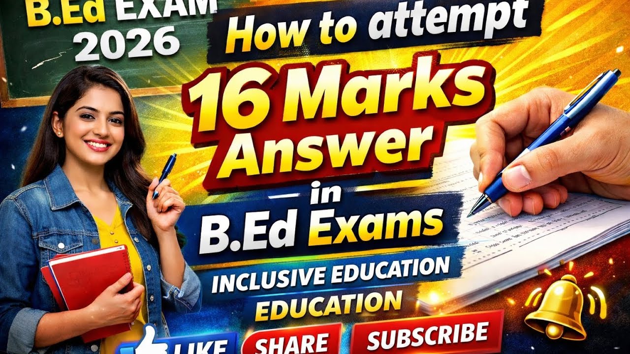 B.ed exam:l Long answer on inclusive education 