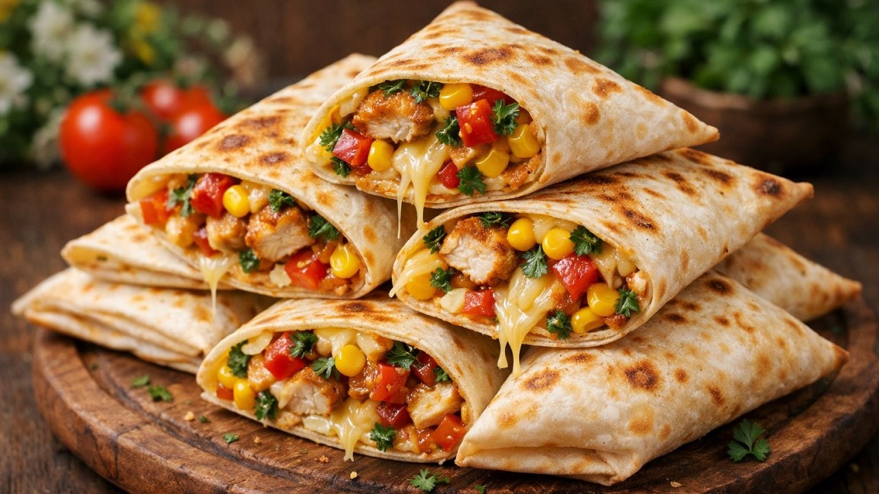 Better Than Fast Food! Crispy Chicken Lavash Wraps Recipe