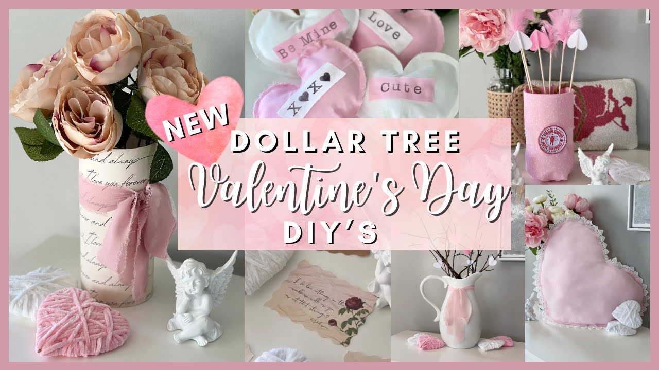 NEW DOLLAR TREE VALENTINES DAY 2024 DIYs 💗 Easy High End VALENTINE'S Day DIY VALENTINE'S Crafts 2024