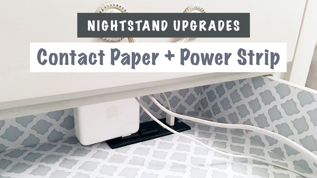 How to add contact paper and power strip in a drawer