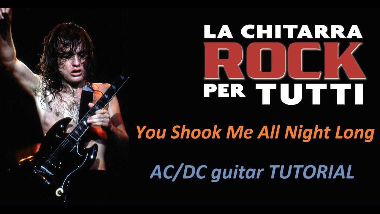 IL RIFF ROCK - You Shook me all nigh long - AC/DC - GUITAR TUTORIAL