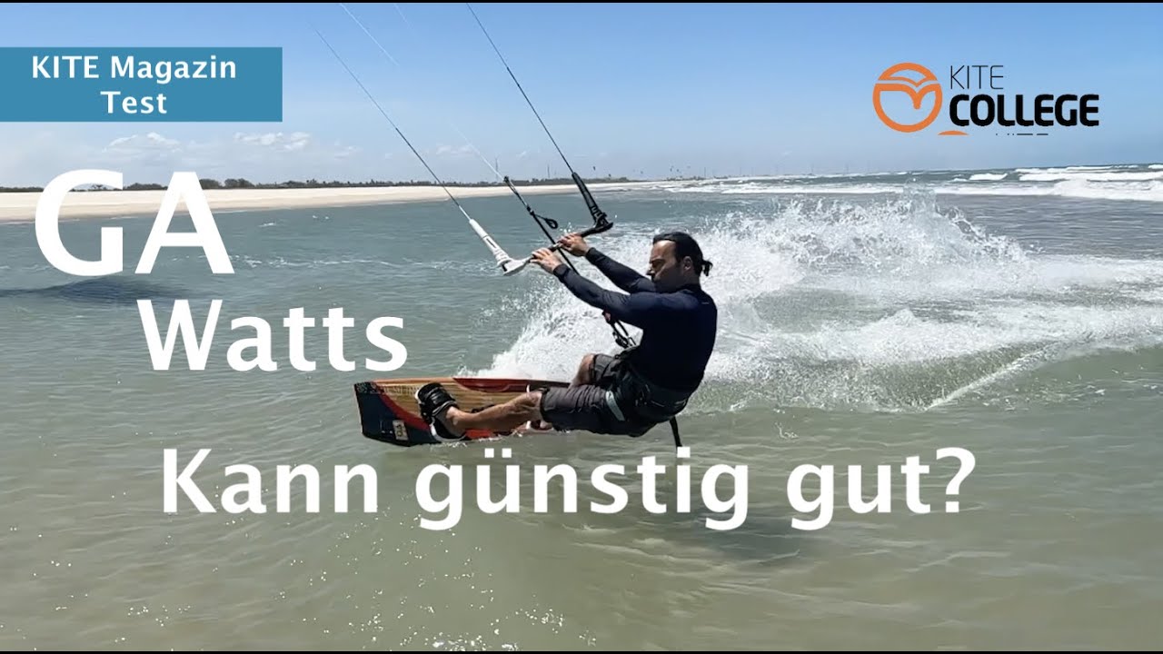 Kitecollege Test GA Watts 138 x 41 Offizial KITE Magazin Freeride-Freestyle Kiteboard, Kitesurfen