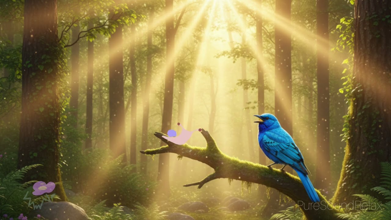 Morning Forest Ambience with Relaxing Bird Sounds | Sun Rays & Nature Calm | 1 Hour