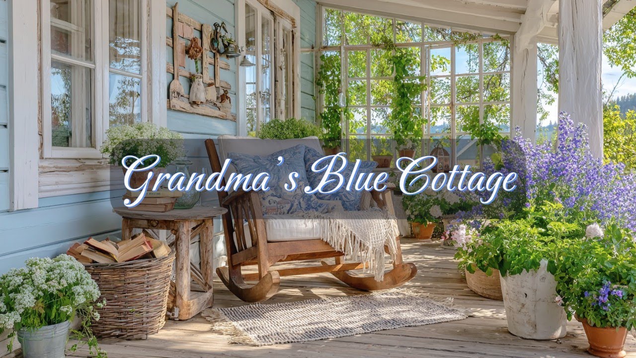 GRANDMA’S BLUE COTTAGE | Vintage Charm & Cozy Country Decor | Full Timeless Home Tour