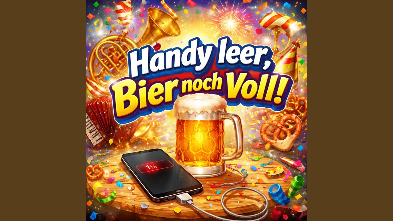 Handy leer, Bier noch voll!