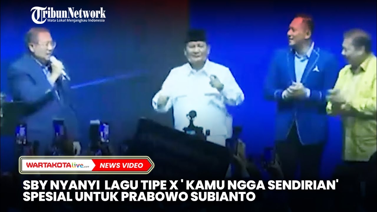 SBY Nyanyi Lagu Band Tipe X 'Kamu Ngga Sendirian' Spesial untuk Prabowo