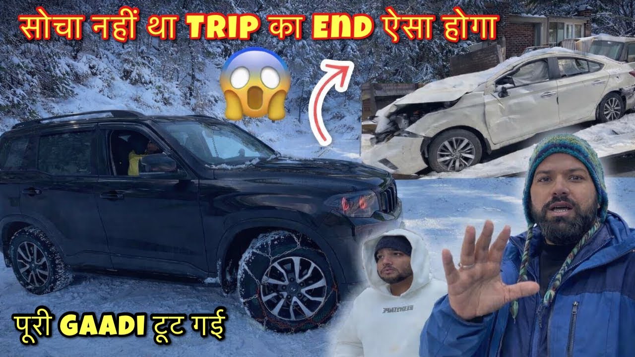 Snowfall Ke Baad Bura Haal Ho Gya Kufri Mein | Snow Chains saved our ScorpioN | Theindianoverlander