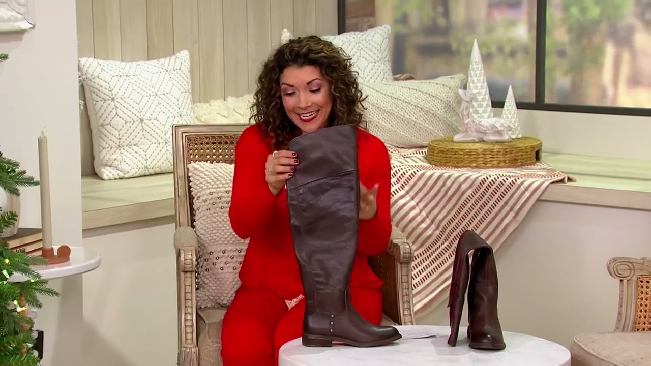 Franco Sarto Leather Over the Knee Boots - Haleen on QVC