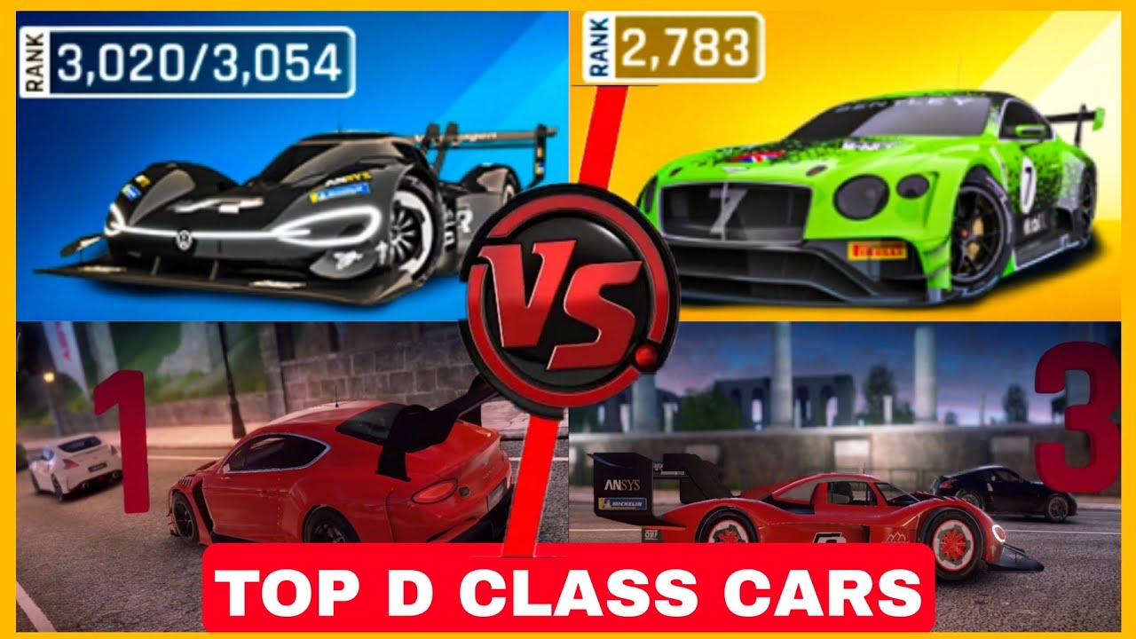 Asphalt 9| D CLASS TOP CARS | Bentley Continental vs Volkswagen Electric R