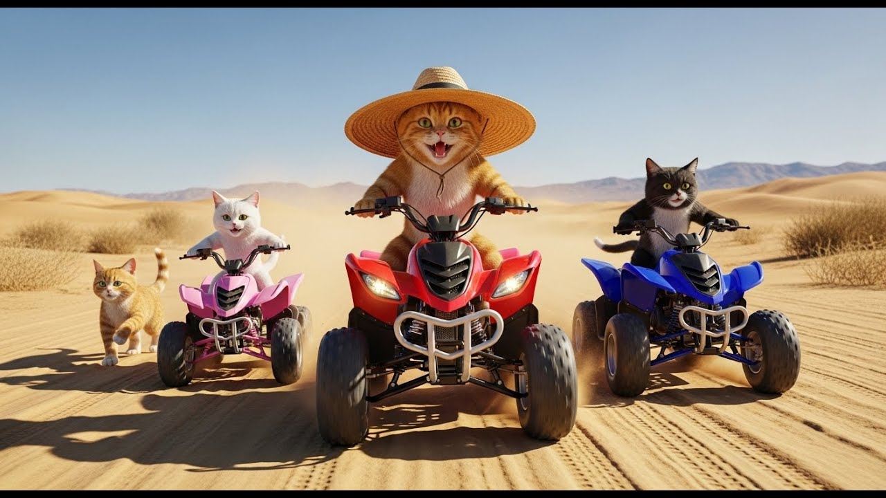 Mama Cat Makes Her Kitten&rsquo;s Dream Come True &ndash; A Joyful Quad Bike Adventure