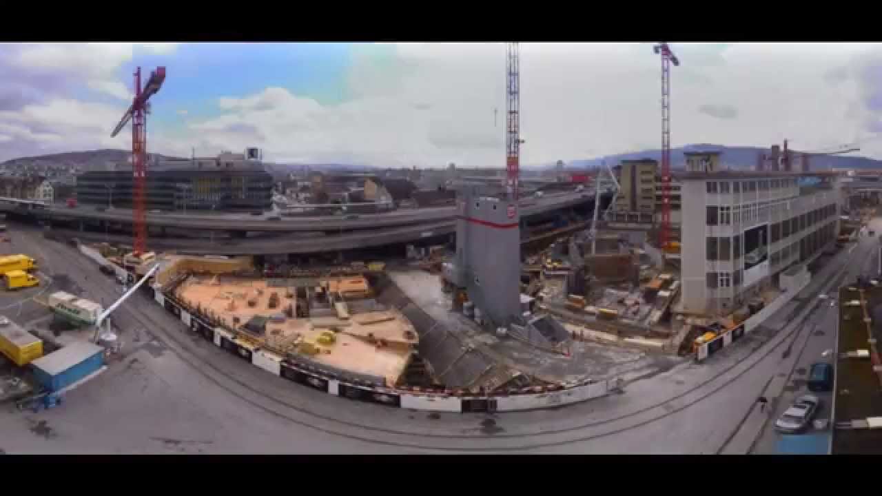 Prime Tower Cunstruction Area 2008-2009 Timelapse (HD) Switzerland / Zürich