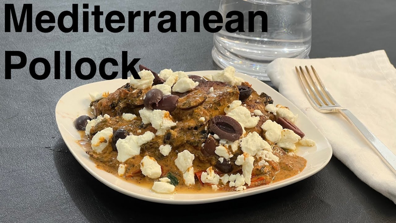 Mediterranean Pollock Recipe - Healthy High-Protein Fish For Weight Loss And Calorie Deficit Meals