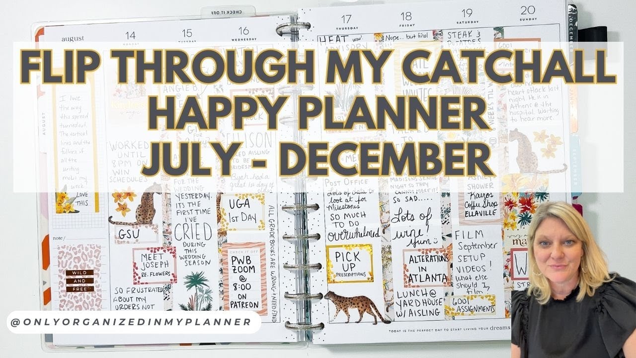 Flip Through the Last Six Months of Big Vertical Happy Planner with Me