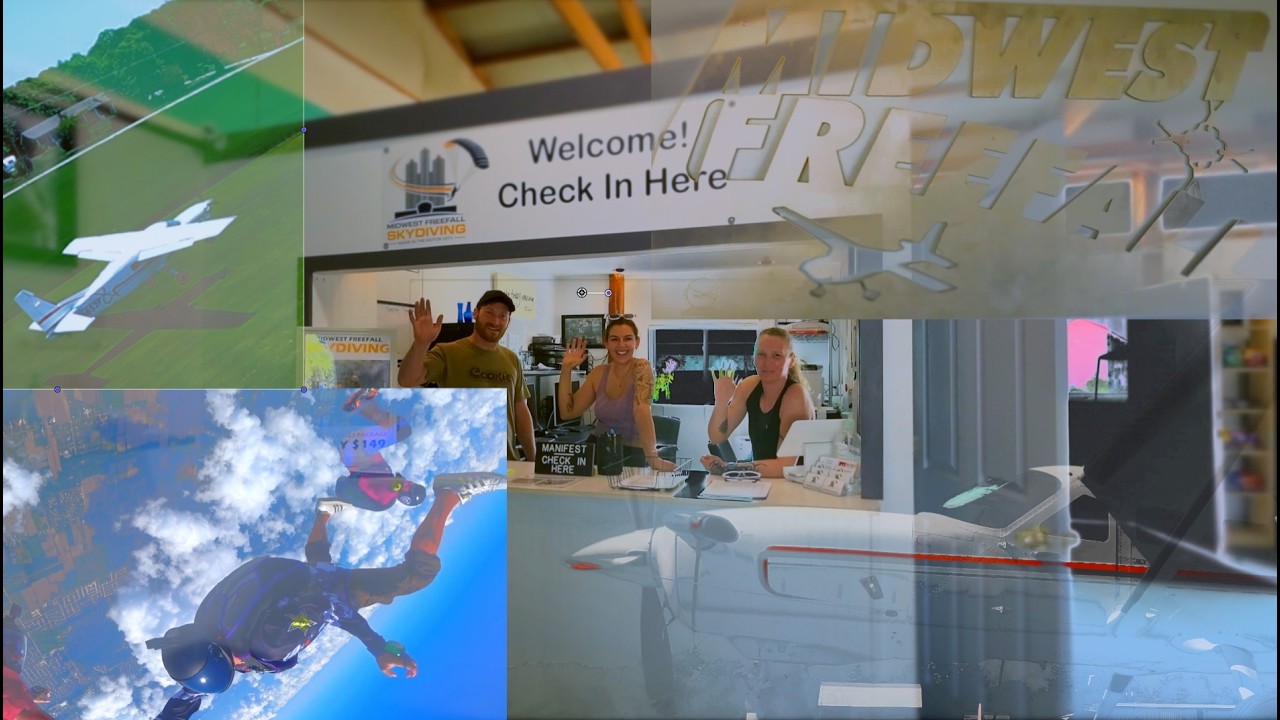 A Drones Look Inside Midwest Freefall Skydiving  Center Full FPV Drone Experience