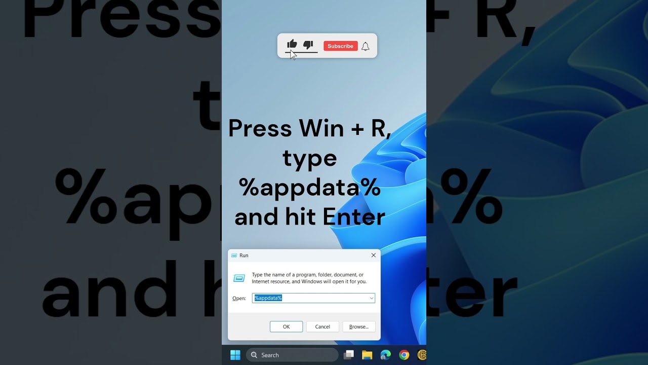 How to Quickly Open AppData in Windows 11 #windows #microsoft #tutorial #pc #computer