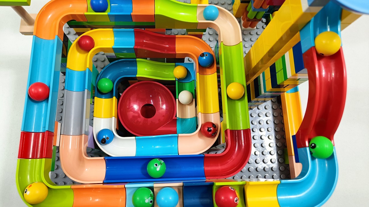 🚀 EPIC Top View Marble Run – Extreme Speed & Tight Turns!