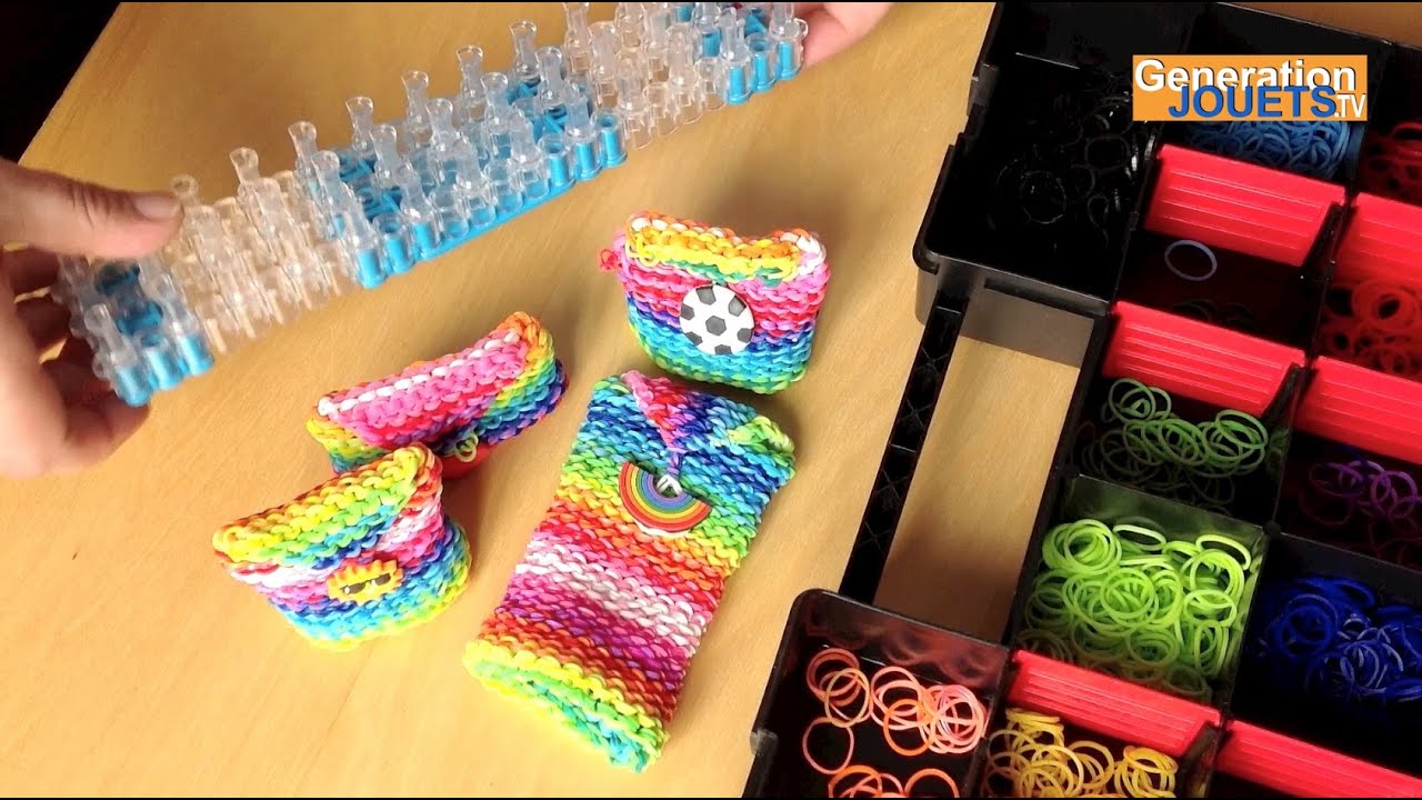 Créer une pochette en élastiques Rainbow Loom