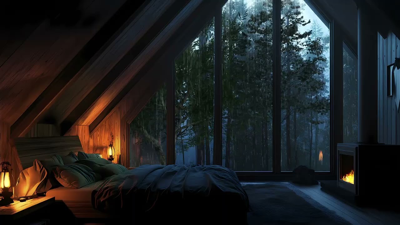 FALL INTO SLEEP INSTANTLY - Relieve Stress with Relaxing Piano Music and Rain Sounds in the Forest