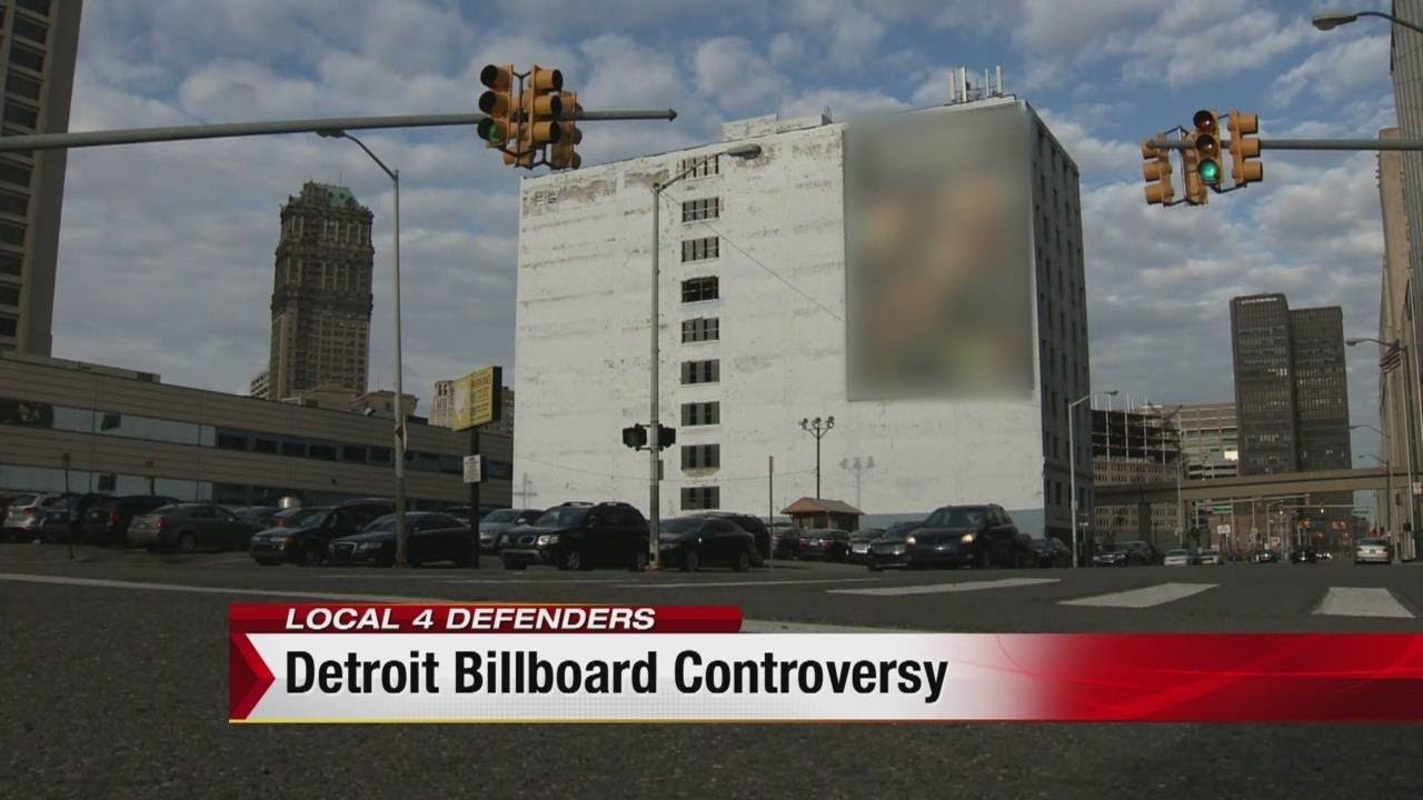 Billboards posted in downtown Detroit cause controversy