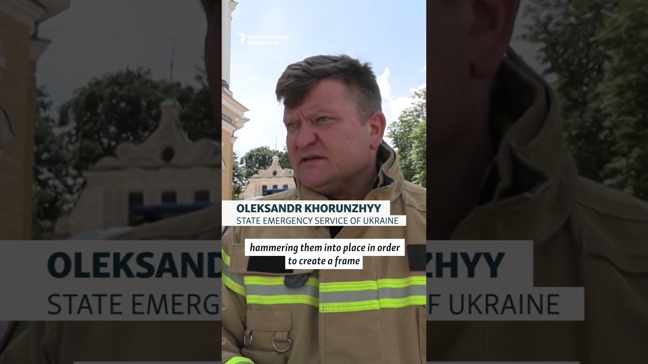 Repair Crews Start Emergency Work To Save War-Damaged Kyiv Cathedral #shorts