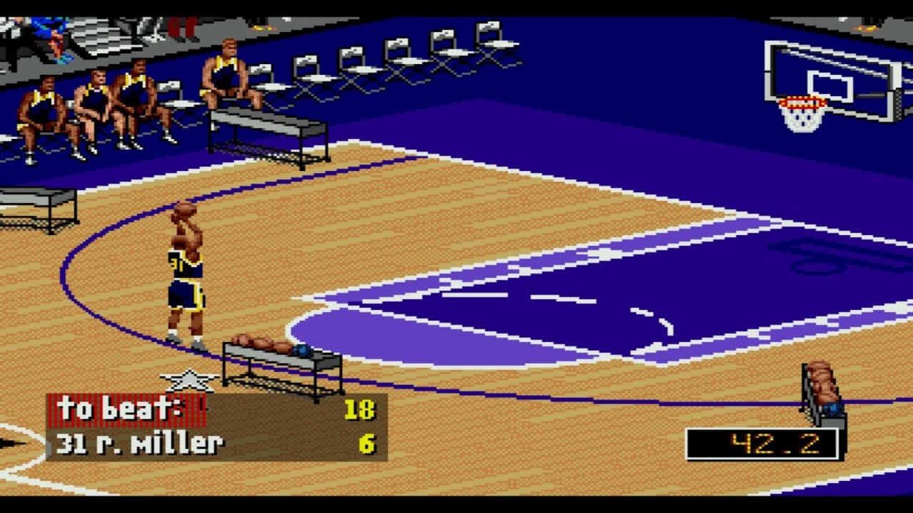 3 POINTS CONTEST  - NBA LIVE 97 (SEGA GENESIS/ MEGA DRIVE) [GAMEPLAY]