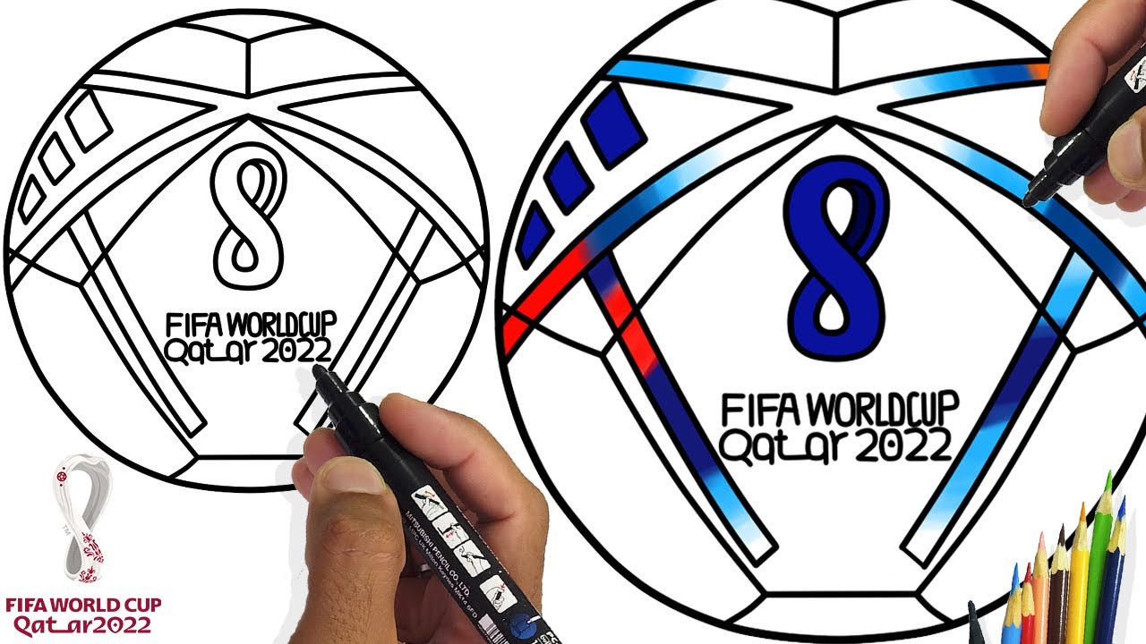 Как рисовать МЯЧ Чемпионат мира по футболу в Катаре EASY FIFA Футбол | альбом с наклейками MYACH CHM