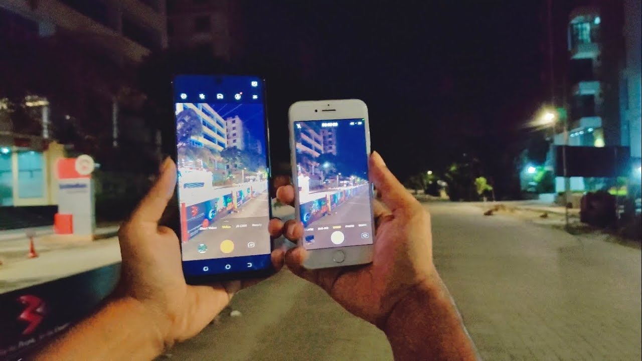 Iphone7 vs Techno spark 8 pro detailed camera comparison , 4k slow motion,day light low light camera