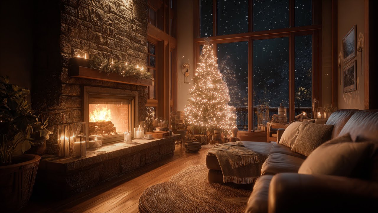 Soft Piano Beneath Firelight ❄️ A Winter Soundscape for Focus and Emotional Ease