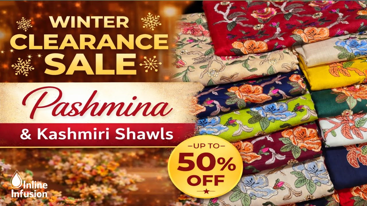 Heavy Kashmiri Embroidery Pashmina Collection | Clearance Sale 2026 