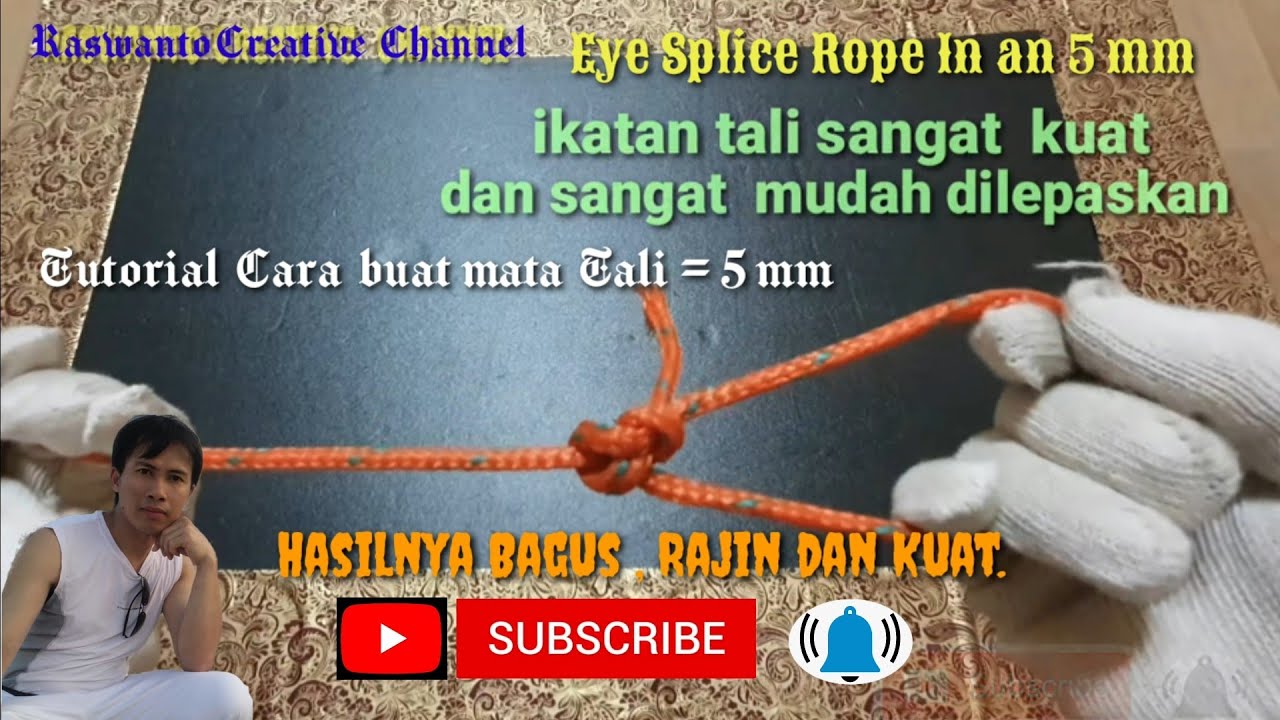 Tutorial cara buat mata tali|eye splice|ikatan tali