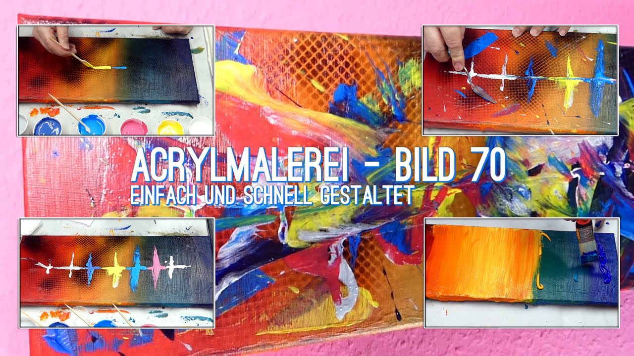 Acrylmalerei - einfach und schnell gestaltet | Acrylic Painting #70