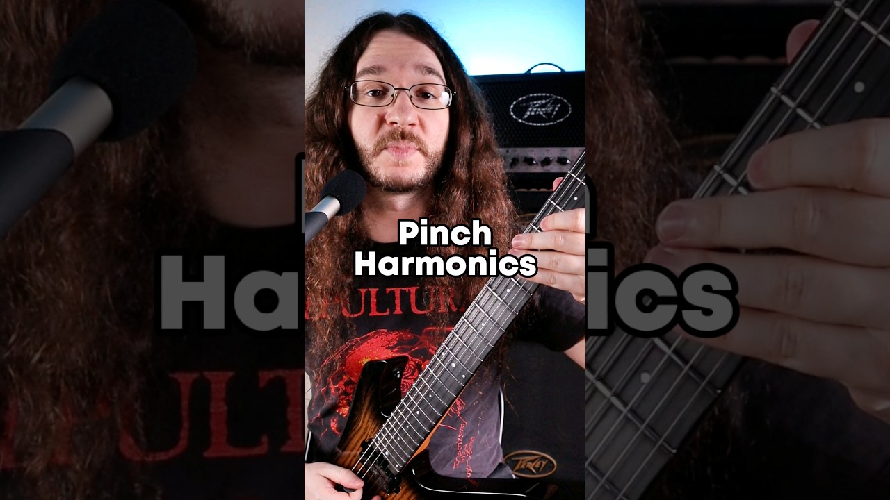 Как играть на гитаре Pinch Harmonics #metal
