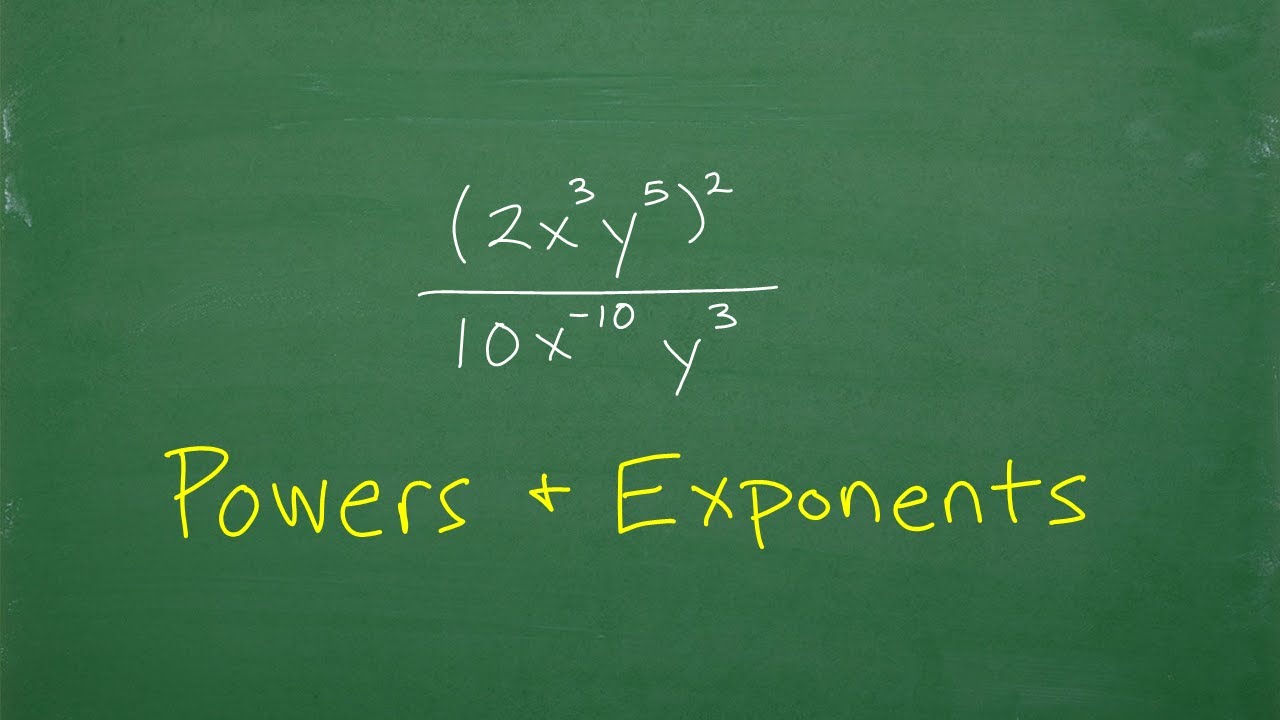 Working with Powers and Exponents – ALGEBRA Practice