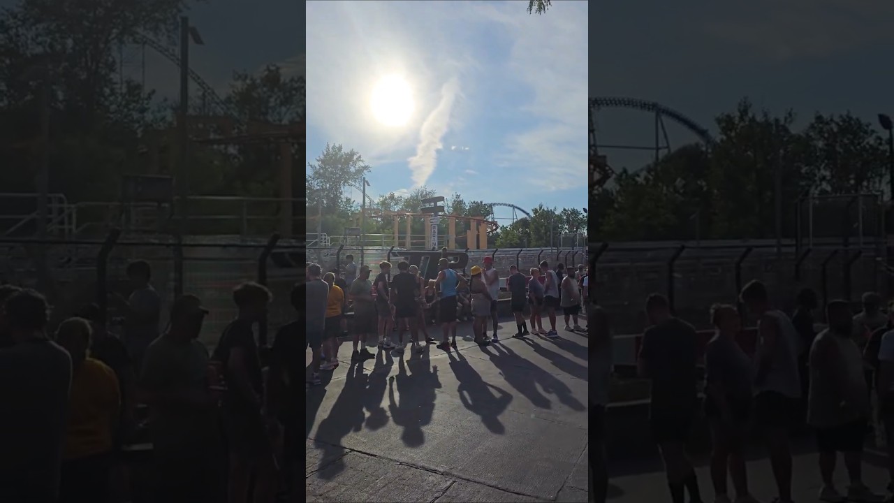 2025 Cedar Point Top Thrill Dragster 2 Long Lines People Waving Camera Sandusky Ohio