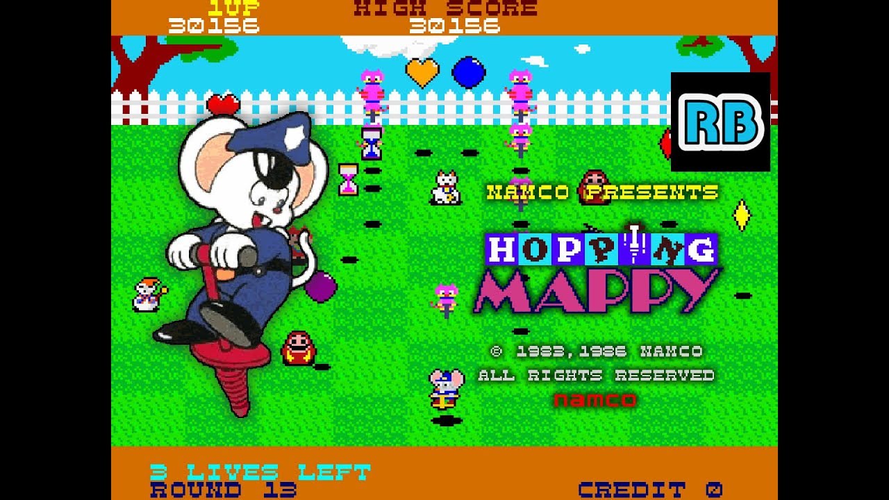 1986 [60fps] Hopping Mappy 70615pts ALL