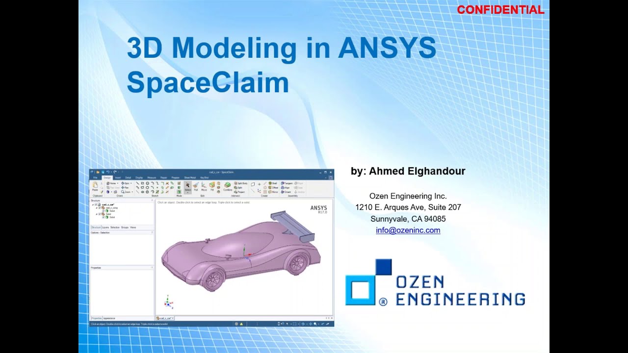 3D Modeling in ANSYS Spaceclaim