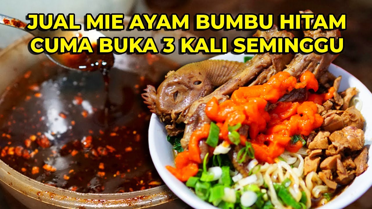 Mie Ayam Bumbu Hitam! Cuma Buka 3 Kali Dalam Seminggu, Padahal Yang Beli Rame!
