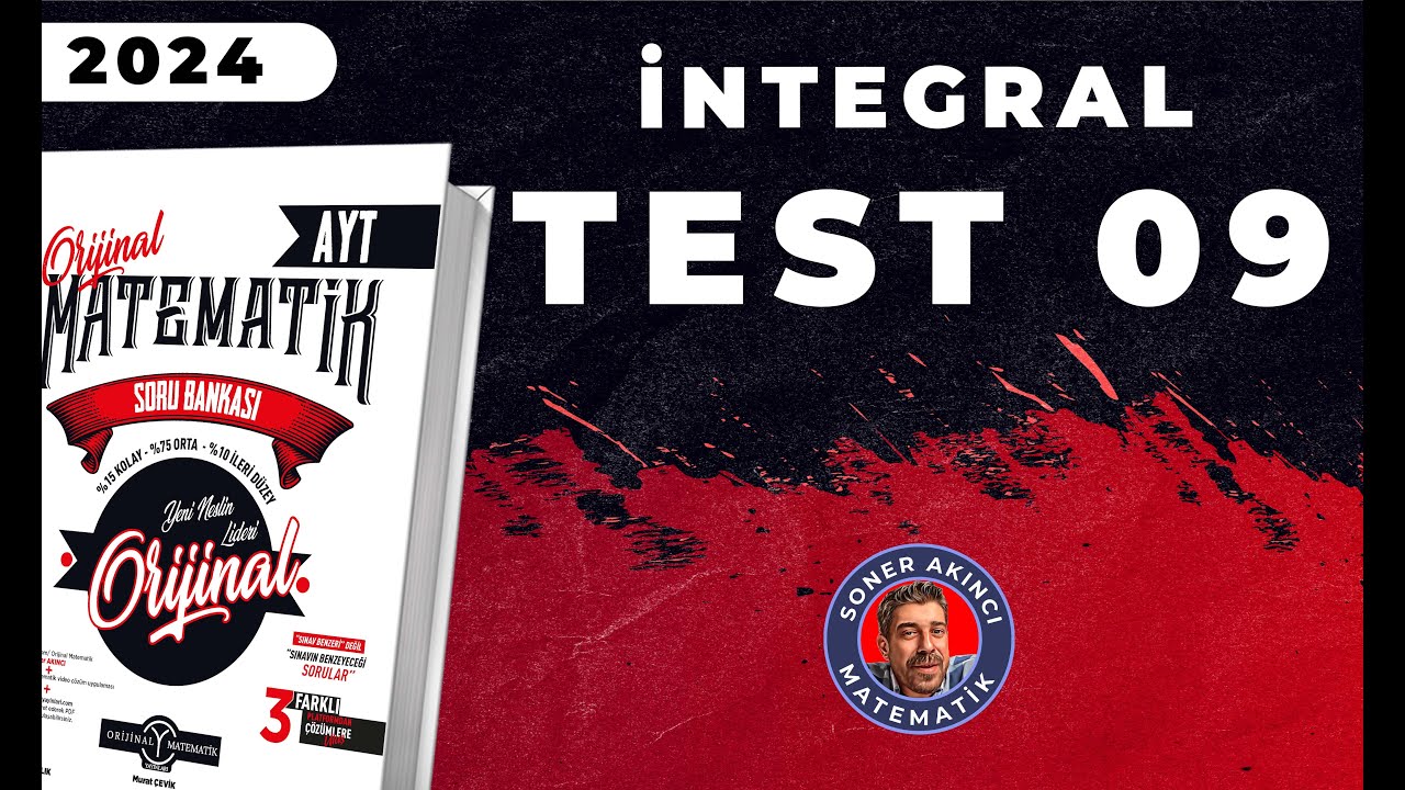 İntegral TEST 09 | ORİJİNAL AYT SORU BANKASI | #yks2024