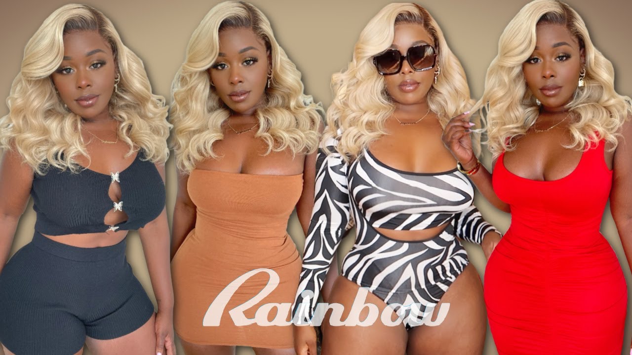 HUGE AFFORDABLE RAINBOWSHOPS SLIM THICK TRY-ON HAUL! DRESSES AS LOW AS $7! HERMES DUPES, 2PC SETS