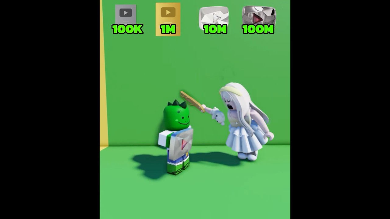 Silver Play Button to Diamond Play Button🥈💎 #roblox