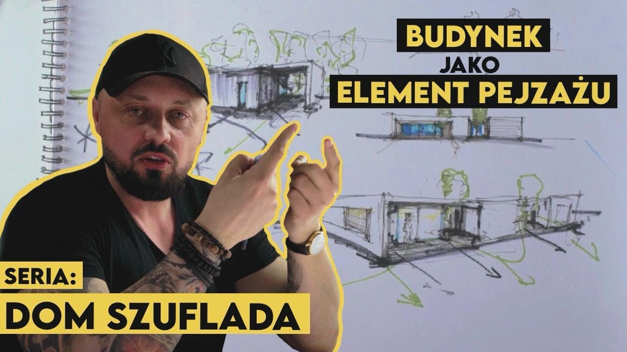 Jak architekt wymyśla koncepcję domu? - szkice architektoniczne DOMU SZUFLADA